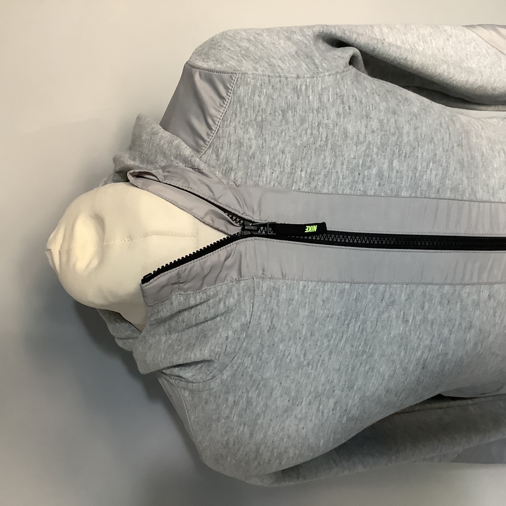 Nike Full Zip Track Top - Size S - Grey Marl - Fitted - Cotton - P2P 18” - Picture 4 of 9